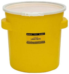 Eagle - 20 Gallon Capacity, Plastic Lever Lock, Yellow Lab Pack - 5 Gallon Container, Polyethylene, 88 Lb. Capacity, UN 1H2/X40/S Listing - Industrial Tool & Supply