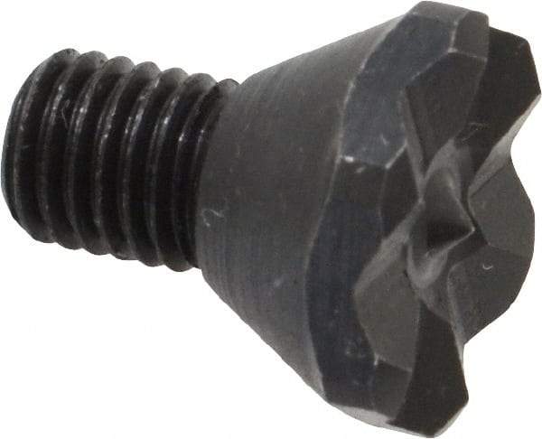 Jergens - Pointed Tooth, 1/4-28, 0.46" Shank Length, 1/4" Thread Length, Black Oxide Finish, Hex Head, Adjustable Positioning Gripper - 1/2" Hex, 1/8" Head Height - Industrial Tool & Supply