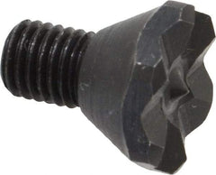 Jergens - Pointed Tooth, 1/4-28, 0.46" Shank Length, 1/4" Thread Length, Black Oxide Finish, Hex Head, Adjustable Positioning Gripper - 1/2" Hex, 1/8" Head Height - Industrial Tool & Supply
