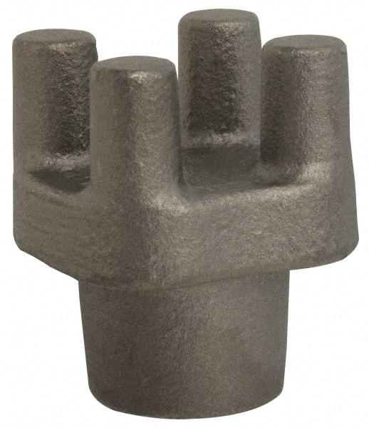 Jergens - 3-1/2" Diam, 2-3/8" High, 1/2" Thread, Tapped Bar Knob - 2-3/8" Projection, 2-1/8" Hub Diam, ASTM 32510 Malleable - Industrial Tool & Supply