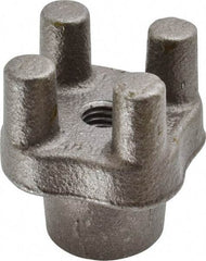 Jergens - 2" Diam, 2-1/8" High, 1/2" Thread, Tapped Bar Knob - 1-1/4" Projection, 1-1/8" Hub Diam, ASTM 32510 Malleable - Industrial Tool & Supply