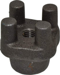 Jergens - 2-1/2" Diam, 2-3/8" High, 9/16" Thread, Tapped Bar Knob - 1-3/4" Projection, 1-1/2" Hub Diam, ASTM 32510 Malleable - Industrial Tool & Supply