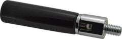 Jergens - M10x1.5 Threaded Stem, Revolving (Folding) Handwheel & Machine Handle - Nylon Cylindrical Handle, 9/16" Long Steel Stem, 3" Handle Length - Industrial Tool & Supply