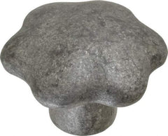 Jergens - 2-3/4" Head Diam, 6 Point Lobed (Palm-Grip) Knob - 1/2-13 Hole, Aluminum - Industrial Tool & Supply