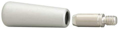 Jergens - 3/8-16 Threaded Stem, Revolving Handwheel & Machine Handle - Aluminum Cylindrical Handle, 1/2" Long Carbon Steel Stem, 2-1/2" Handle Length - Industrial Tool & Supply