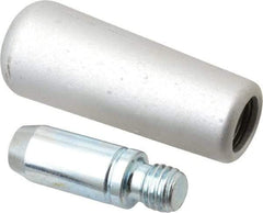 Jergens - 1/2-13 Threaded Stem, Revolving Handwheel & Machine Handle - Aluminum Cylindrical Handle, 1/2" Long Carbon Steel Stem, 2-7/8" Handle Length - Industrial Tool & Supply