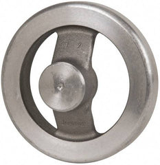 Jergens - 4", 2 Spoke Offset Handwheel - 1-3/16" Hub, Aluminum Alloy, Plain Finish - Industrial Tool & Supply