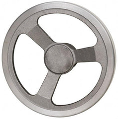 Jergens - 8", 3 Spoke Offset Handwheel - 2" Hub, Aluminum Alloy, Plain Finish - Industrial Tool & Supply