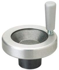 Jergens - 3" Diam, 1-1/4" Hub Diam, Grade #319, Aluminum Alloy, Angular Handwheel with Handle - 1-7/32" Hub Length, 5/8 Smaller to 1-11/16" Larger Diam - Industrial Tool & Supply