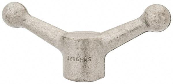 Jergens - 2 Offset Arms, Blank Speed Handle - 2-1/8" High, 1-1/2" Hub Diam - Industrial Tool & Supply