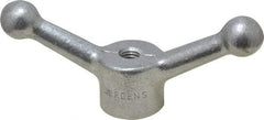 Jergens - 2 Offset Arms, 3/8-16" Hole, Tapped Speed Handle - 1-1/2" High, 1-1/8" Hub Diam - Industrial Tool & Supply