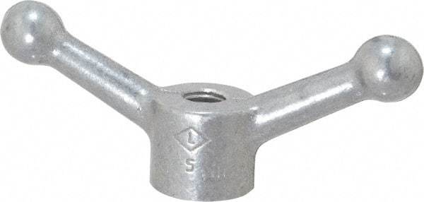 Jergens - 2 Offset Arms, 1/2-13" Hole, Tapped Speed Handle - 1-1/2" High, 1-1/8" Hub Diam - Industrial Tool & Supply