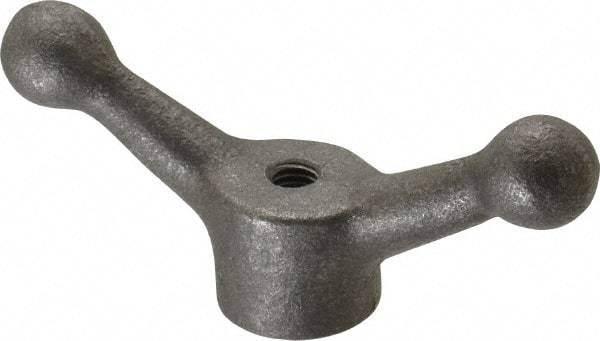 Jergens - 2 Offset Arms, 3/8-16" Hole, Tapped Speed Handle - 1-1/2" High, 1-1/8" Hub Diam - Industrial Tool & Supply