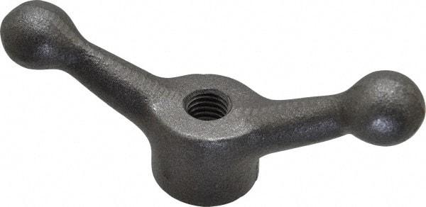 Jergens - 2 Offset Arms, 1/2-13" Hole, Tapped Speed Handle - 1-1/2" High, 1-1/8" Hub Diam - Industrial Tool & Supply