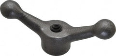 Jergens - 2 Offset Arms, 1/2-13" Hole, Tapped Speed Handle - 1-1/2" High, 1-1/8" Hub Diam - Industrial Tool & Supply