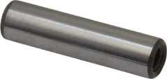 Jergens - 1/4" Diam x 1" Pin Length C-1215 Alloy Steel Pull Out Dowel Pin - C 47-58 & C 60-64 (Surface) Hardness, 1 Beveled & 1 Threaded End - Industrial Tool & Supply