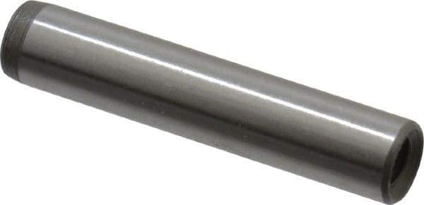 Jergens - 1/4" Diam x 1-1/4" Pin Length C-1215 Alloy Steel Pull Out Dowel Pin - C 47-58 & C 60-64 (Surface) Hardness, 1 Beveled & 1 Threaded End - Industrial Tool & Supply
