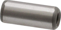 Jergens - 5/16" Diam x 3/4" Pin Length C-1215 Alloy Steel Pull Out Dowel Pin - C 47-58 & C 60-64 (Surface) Hardness, 1 Beveled & 1 Threaded End - Industrial Tool & Supply