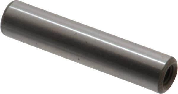 Jergens - 5/16" Diam x 1-1/2" Pin Length C-1215 Alloy Steel Pull Out Dowel Pin - C 47-58 & C 60-64 (Surface) Hardness, 1 Beveled & 1 Threaded End - Industrial Tool & Supply