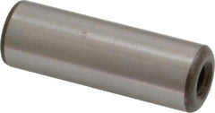 Jergens - 1/2" Diam x 1-1/2" Pin Length C-1215 Alloy Steel Pull Out Dowel Pin - C 47-58 & C 60-64 (Surface) Hardness, 1 Beveled & 1 Threaded End - Industrial Tool & Supply