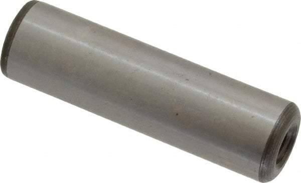 Jergens - 1/2" Diam x 1-3/4" Pin Length C-1215 Alloy Steel Pull Out Dowel Pin - C 47-58 & C 60-64 (Surface) Hardness, 1 Beveled & 1 Threaded End - Industrial Tool & Supply