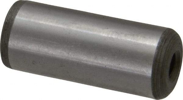 Jergens - 5/8" Diam x 1-1/2" Pin Length C-1215 Alloy Steel Pull Out Dowel Pin - C 47-58 & C 60-64 (Surface) Hardness, 1 Beveled & 1 Threaded End - Industrial Tool & Supply