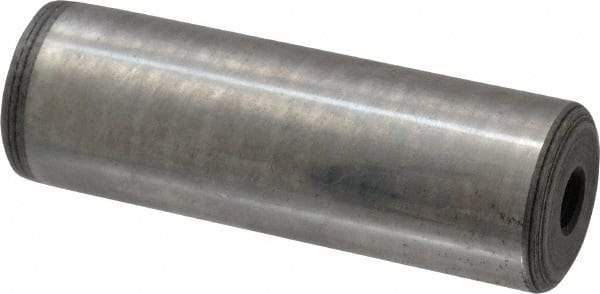 Jergens - 1" Diam x 3" Pin Length C-1215 Alloy Steel Pull Out Dowel Pin - C 47-58 & C 60-64 (Surface) Hardness, 1 Beveled & 1 Threaded End - Industrial Tool & Supply