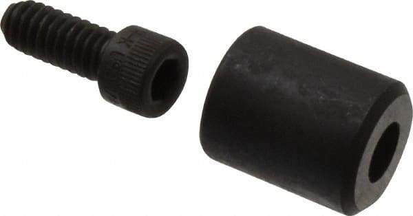 Jergens - 1/4-20 Thread, 5/8" OD, 3/4" High, Jig Foot - Black Oxide Finish, Low Carbon Steel, Case Hardened, 75-77 R30N Heat Treatment - Industrial Tool & Supply