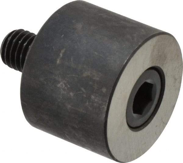 Jergens - 1/2-13 Thread, 1-5/8" OD, 1-1/4" High, Jig Foot - Black Oxide Finish, Low Carbon Steel, Case Hardened, 75-77 R30N Heat Treatment - Industrial Tool & Supply