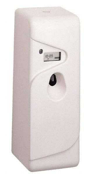 PRO-SOURCE - 4,800 Cu Ft Coverage, White Metered Aerosol Dispenser - D Battery Required - Industrial Tool & Supply