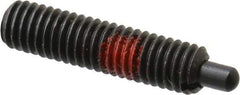 Jergens - 10-32, 3/4" Thread Length, 1/8" Plunger Projection, Steel Threaded Spring Plunger - 0.093" Max Plunger Diam, 3/4" Plunger Length, 2.9 Lb Init End Force, 11.1 Lb Final End Force, 3/32" Hex - Industrial Tool & Supply