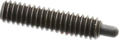 Jergens - 1/4-20, 1" Thread Length, 3/16" Plunger Projection, Steel Threaded Spring Plunger - 0.119" Max Plunger Diam, 1" Plunger Length, 3 Lb Init End Force, 13 Lb Final End Force, 1/8" Hex - Industrial Tool & Supply
