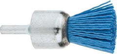 Value Collection - 1" Brush Diam, End Brush - Fine Grade, 1/4" Diam Shank, 18,000 Max RPM - Industrial Tool & Supply