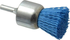 Value Collection - 1-3/16" Brush Diam, End Brush - Fine Grade, 1/4" Diam Shank, 18,000 Max RPM - Industrial Tool & Supply