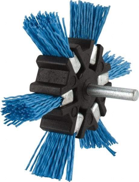 Value Collection - 4" OD, 1/4" Shank Diam, Nylon Wheel Brush - 1/2" Face Width - Industrial Tool & Supply