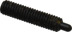 Jergens - 10-32, 3/4" Thread Length, 1/8" Plunger Projection, Steel Threaded Spring Plunger - 0.093" Max Plunger Diam, 3/4" Plunger Length, 2.9 Lb Init End Force, 11.1 Lb Final End Force, 3/32" Hex - Industrial Tool & Supply
