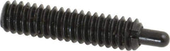 Jergens - 1/4-20, 1" Thread Length, 3/16" Plunger Projection, Steel Threaded Spring Plunger - 0.119" Max Plunger Diam, 1" Plunger Length, 3 Lb Init End Force, 13 Lb Final End Force, 1/8" Hex - Industrial Tool & Supply