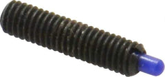 Jergens - 10-32, 3/4" Thread Length, 1/8" Plunger Projection, Steel Threaded Spring Plunger - 0.093" Max Plunger Diam, 3/4" Plunger Length, 2.9 Lb Init End Force, 11.1 Lb Final End Force, 3/32" Hex - Industrial Tool & Supply