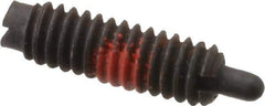Jergens - 8-32, 1/2" Thread Length, 3/32" Plunger Projection, Steel Threaded Spring Plunger - 0.07" Max Plunger Diam, 1/2" Plunger Length, 0.5 Lb Init End Force, 4 Lb Final End Force - Industrial Tool & Supply