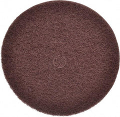 3M - 12" Medium Grade Aluminum Oxide Deburring Disc - 1-1/4" Center Hole, Arbor Connection, Maroon, 1,900 Max RPM - Industrial Tool & Supply