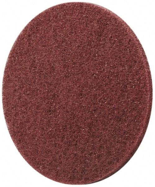 3M - 3" Disc Diam, Aluminum Oxide Quick Change Disc - Type R Attaching System, Nonwoven, Maroon, Medium Grade, 12,000 RPM - Industrial Tool & Supply