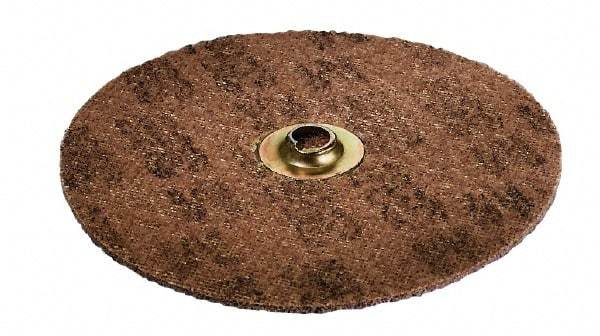 3M - 7" Medium Grade Deburring Disc - Quick Change Connection, Maroon/Blue, 7,000 Max RPM - Industrial Tool & Supply