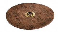 3M - 7" Medium Grade Deburring Disc - Quick Change Connection, Maroon/Blue, 7,000 Max RPM - Industrial Tool & Supply