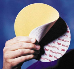 3M - 5" Diam, 320 Grit, Aluminum Oxide Hook & Loop Disc - Extra Fine Grade, Coated, A Weight Paper Backing, Series 210U - Industrial Tool & Supply