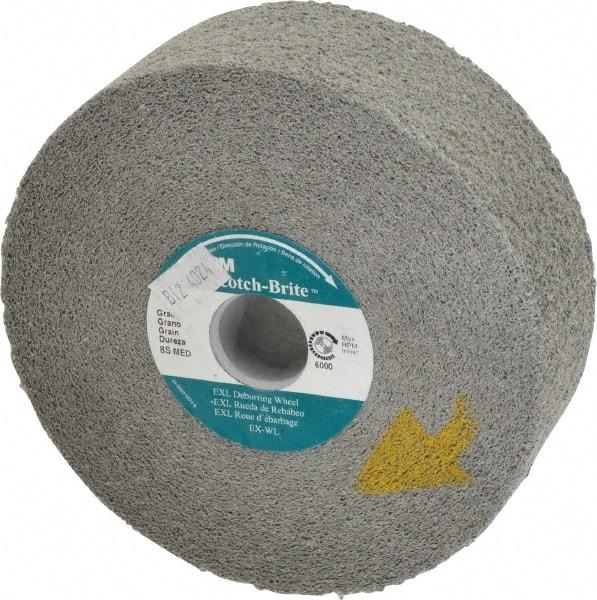3M - 6" Diam, 2" Face Width, 1" Center Hole, Medium Grade, Silicon Carbide Deburring Wheel - Convolute, Hard Density 8 Grade, 6,000 RPM - Industrial Tool & Supply