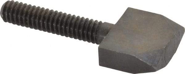 Jergens - 1/4-20 Thread, 1-1/4" Length Under Head, Steel Quarter Turn Screw - Grade C-1018, 3/4" Wide x 5/8" High x 1/4" Thick Head, Black Oxide, UNC Thread - Industrial Tool & Supply