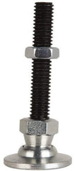 Jergens - 1/2-13 Bolt Thread, Studded Pivotal Stud Mount Leveling Pad & Mount - 4,200 Max Lb Capacity, 1-7/8" Base Diam - Industrial Tool & Supply