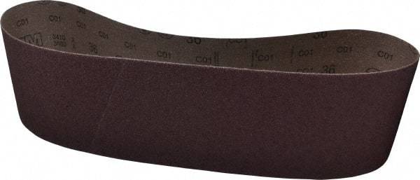 3M - 6" Wide x 48" OAL, 36 Grit, Aluminum Oxide Abrasive Belt - Aluminum Oxide, Very Coarse, Coated, X Weighted Cloth Backing, Series 341D - Industrial Tool & Supply