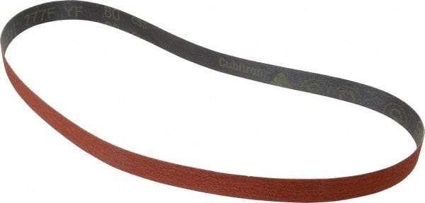 3M - 1" Wide x 42" OAL, 80 Grit, Ceramic Abrasive Belt - Ceramic, Medium, Coated, YF Weighted Cloth Backing, Wet/Dry, Series 777F - Industrial Tool & Supply
