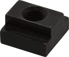 Jergens - 3/8-16 Blind Tapped T Slot Nut - 1/2" Slot Width, 7/8 x 9/32" Base Width x Height, 7/8 x 1/2" OAL x Height - Industrial Tool & Supply